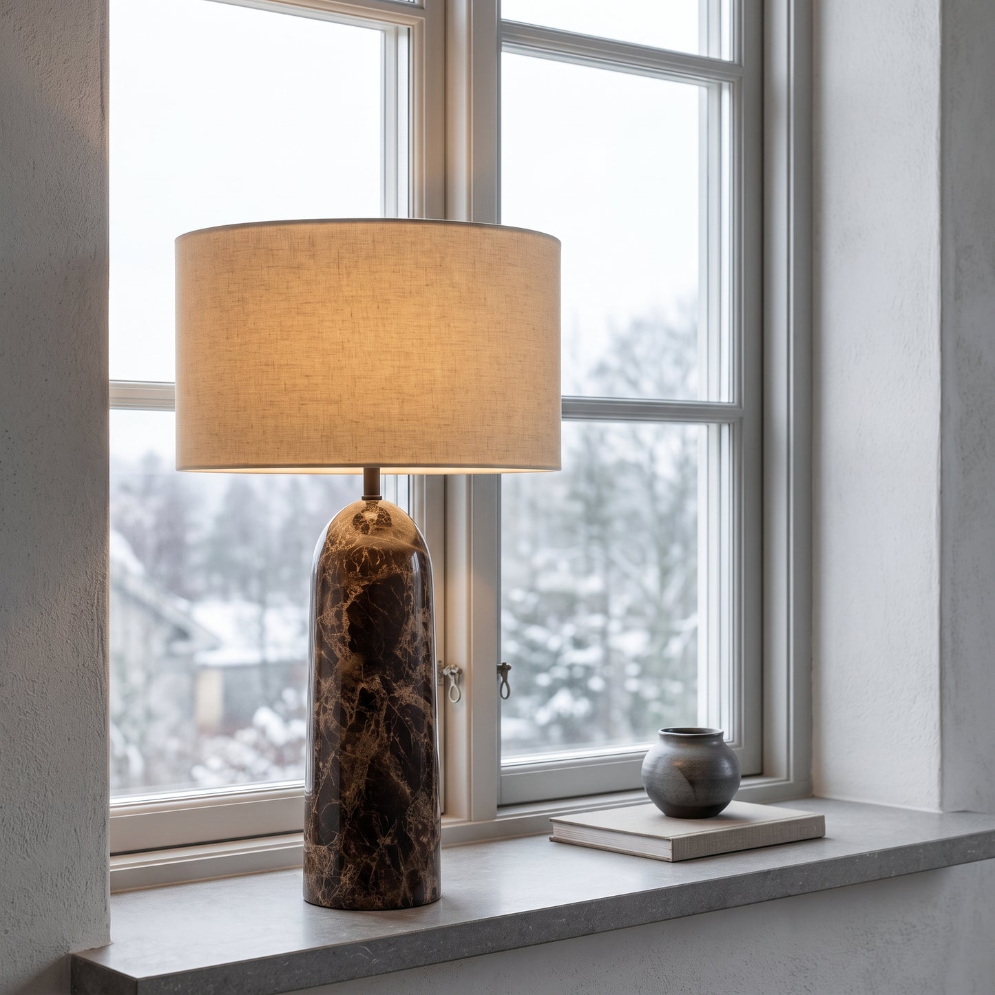 Bordslampa Emperador Marmor Milano – H 52 × B 35 cm