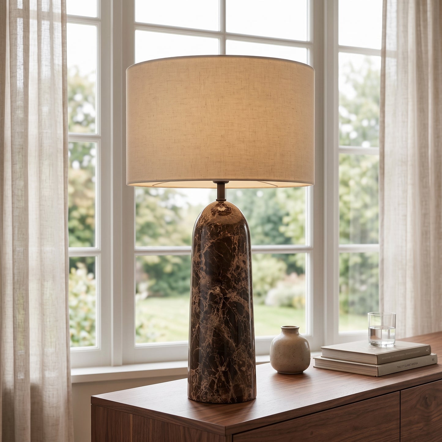 Bordslampa Emperador Marmor Milano – H 52 × B 35 cm