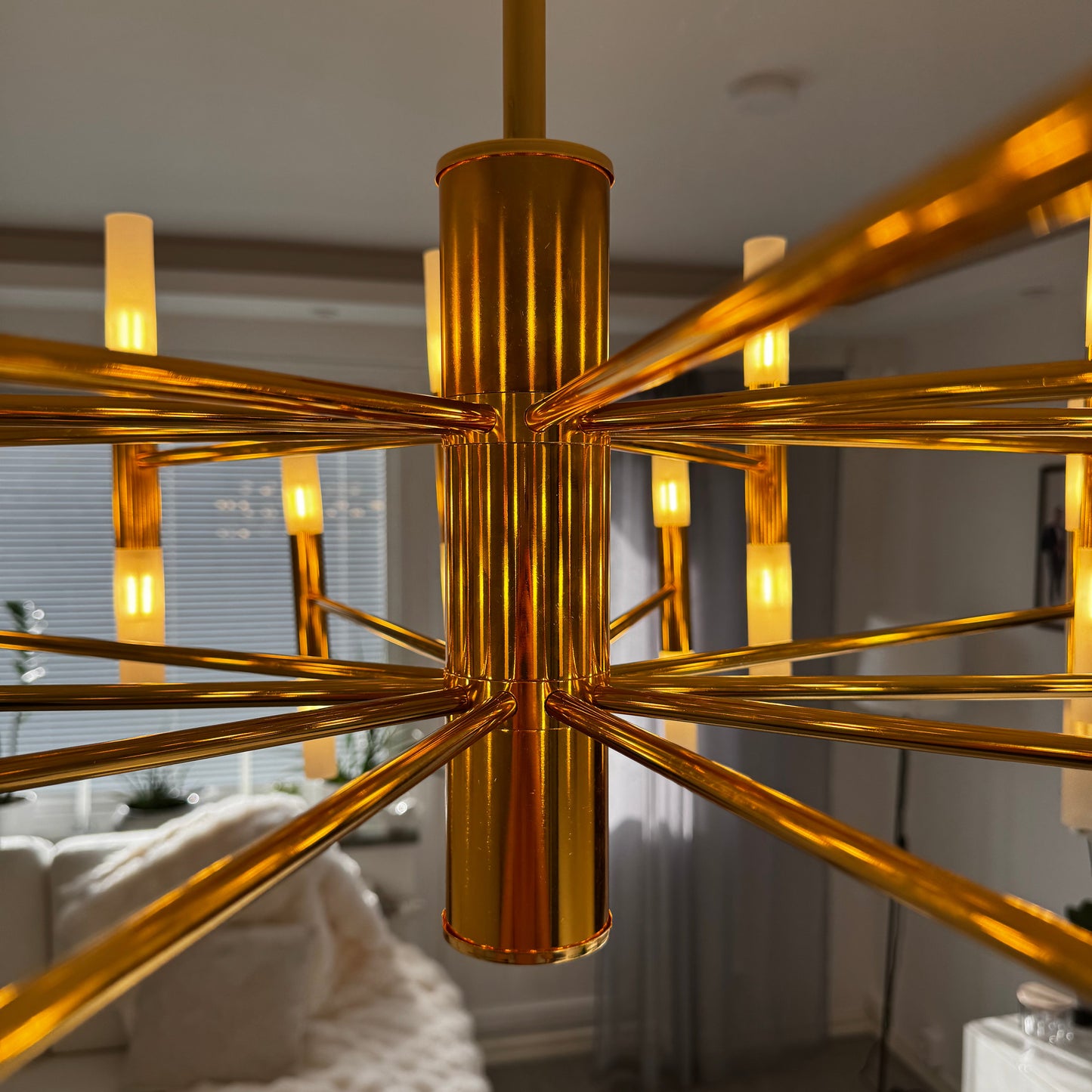 Stor Taklampa Guld 100 cm - Taklampa Geneva