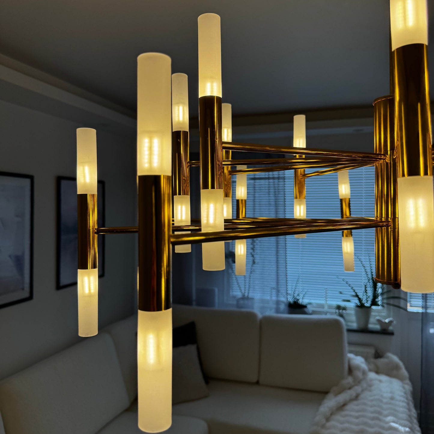 Stor Taklampa Guld 100 cm - Taklampa Geneva