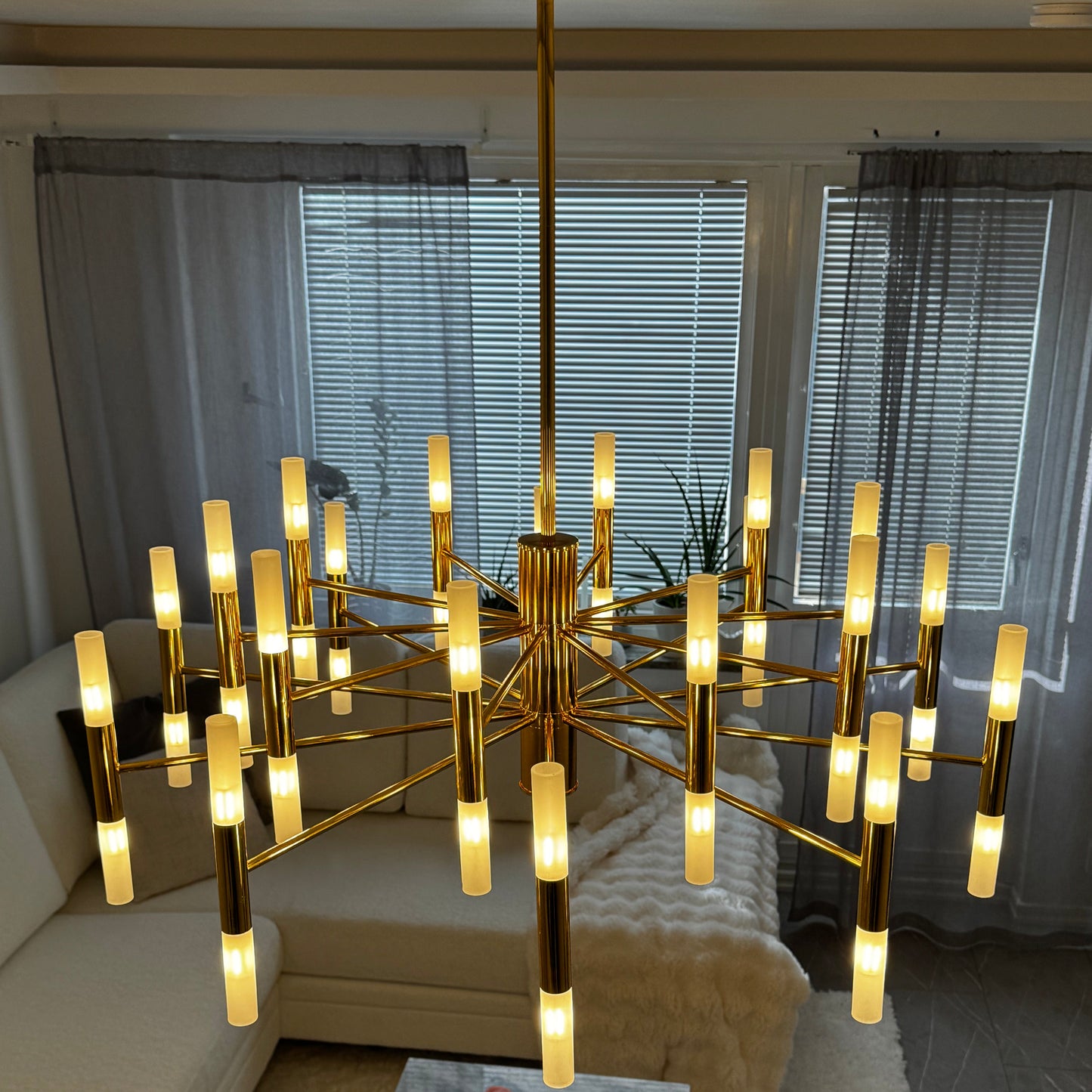 Stor Taklampa Guld 100 cm - Taklampa Geneva