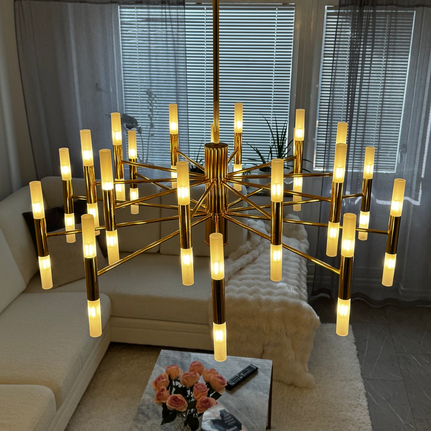 Stor Taklampa Guld 100 cm - Taklampa Geneva