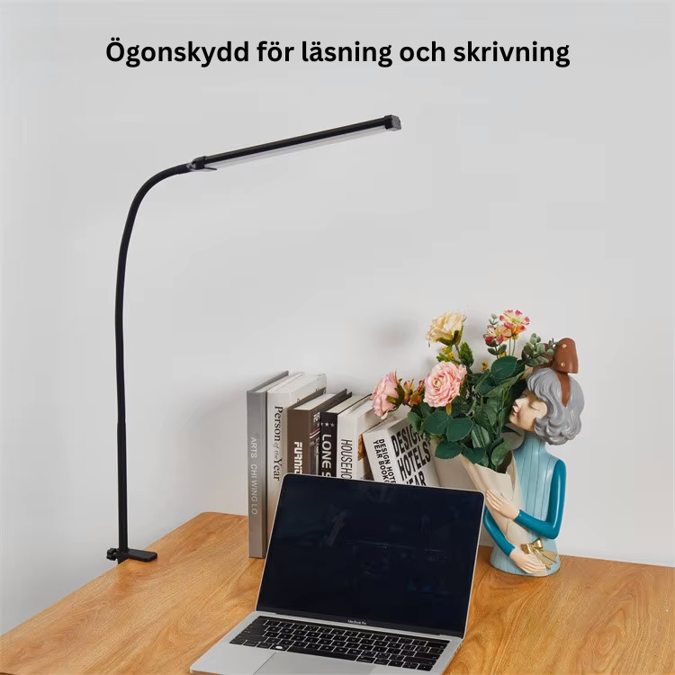 Flexibel Skrivbordslampa - Justerbar Gooseneck, Ögonvänlig LED Belysning - Mandset