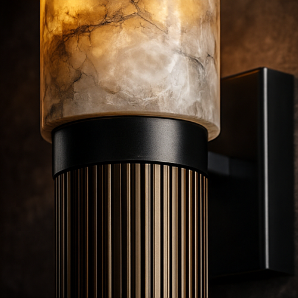 Vägglampa Marmor Ansu – Modern Elegans i Koppar & LED