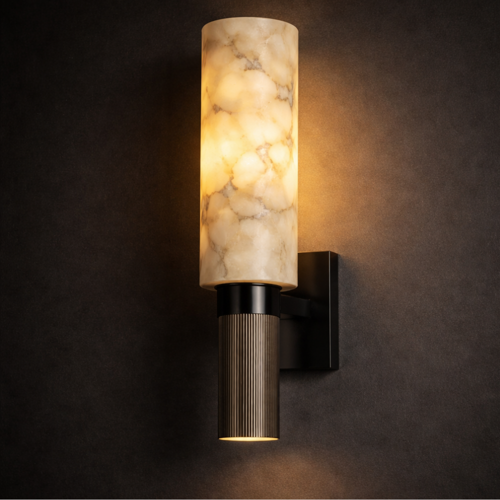 Vägglampa Marmor Ansu – Modern Elegans i Koppar & LED