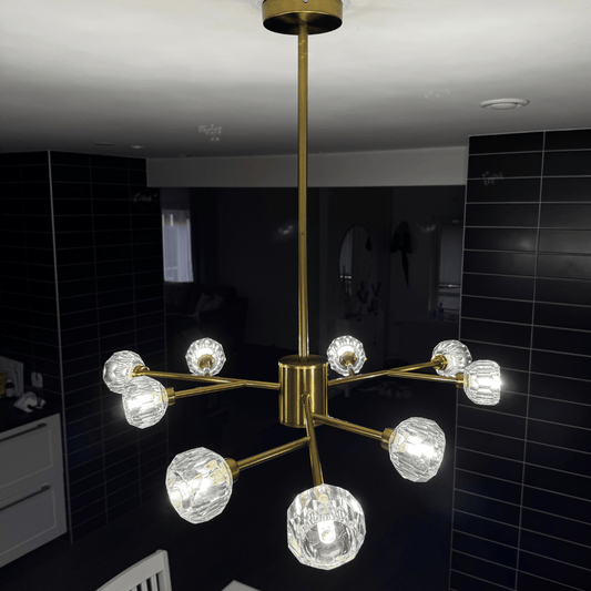 Kristall Taklampa Verona Brons 80 cm - Mandset