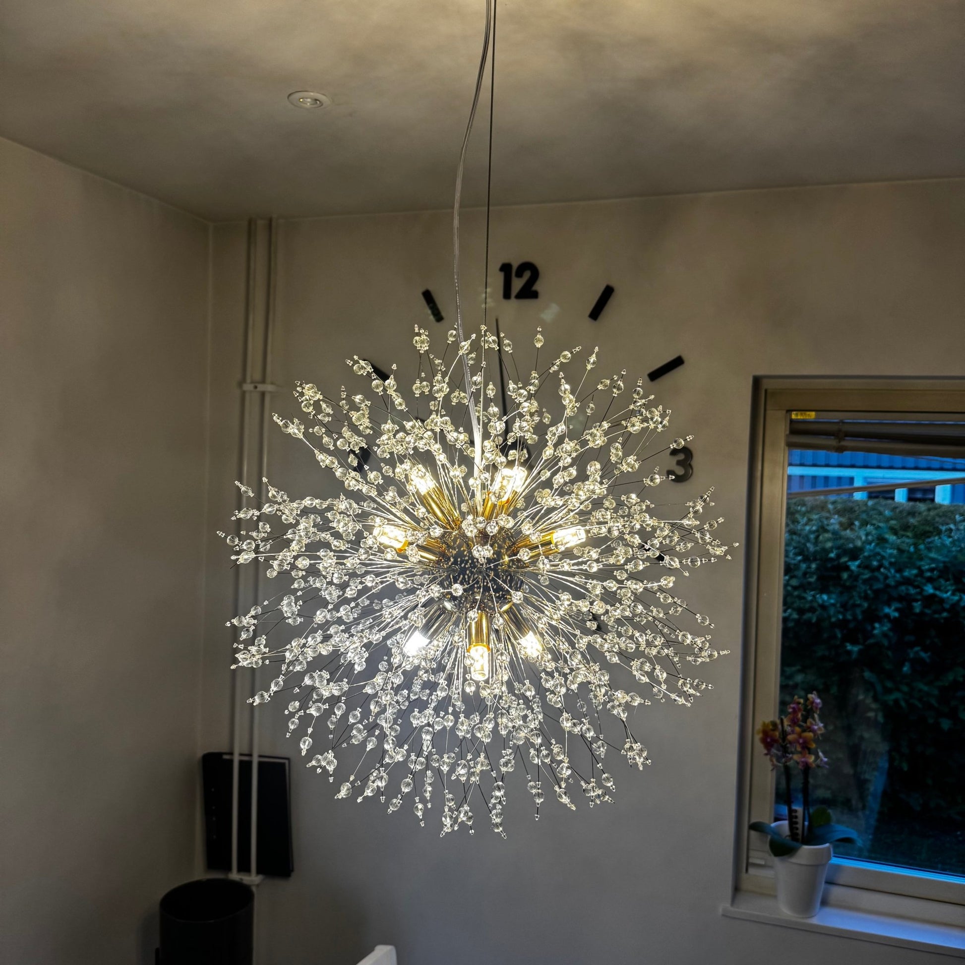 Kristallkrona Empire – Guld & Klar K9 - kristall (90 cm) - Mandset