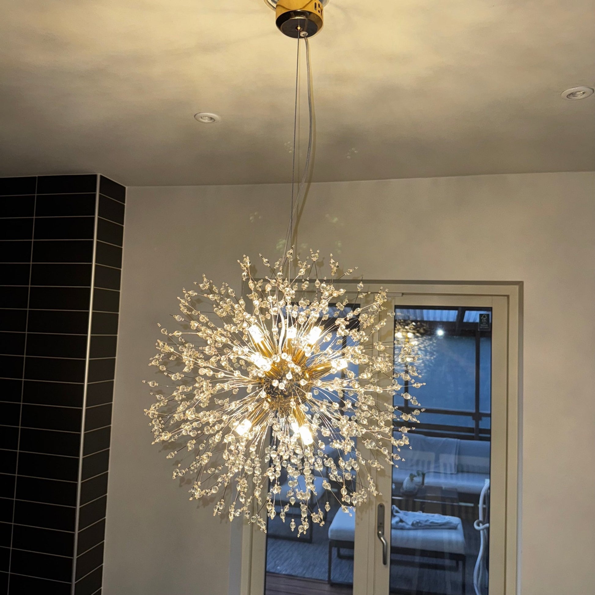 Kristallkrona Empire – Guld & Klar K9 - kristall (90 cm) - Mandset