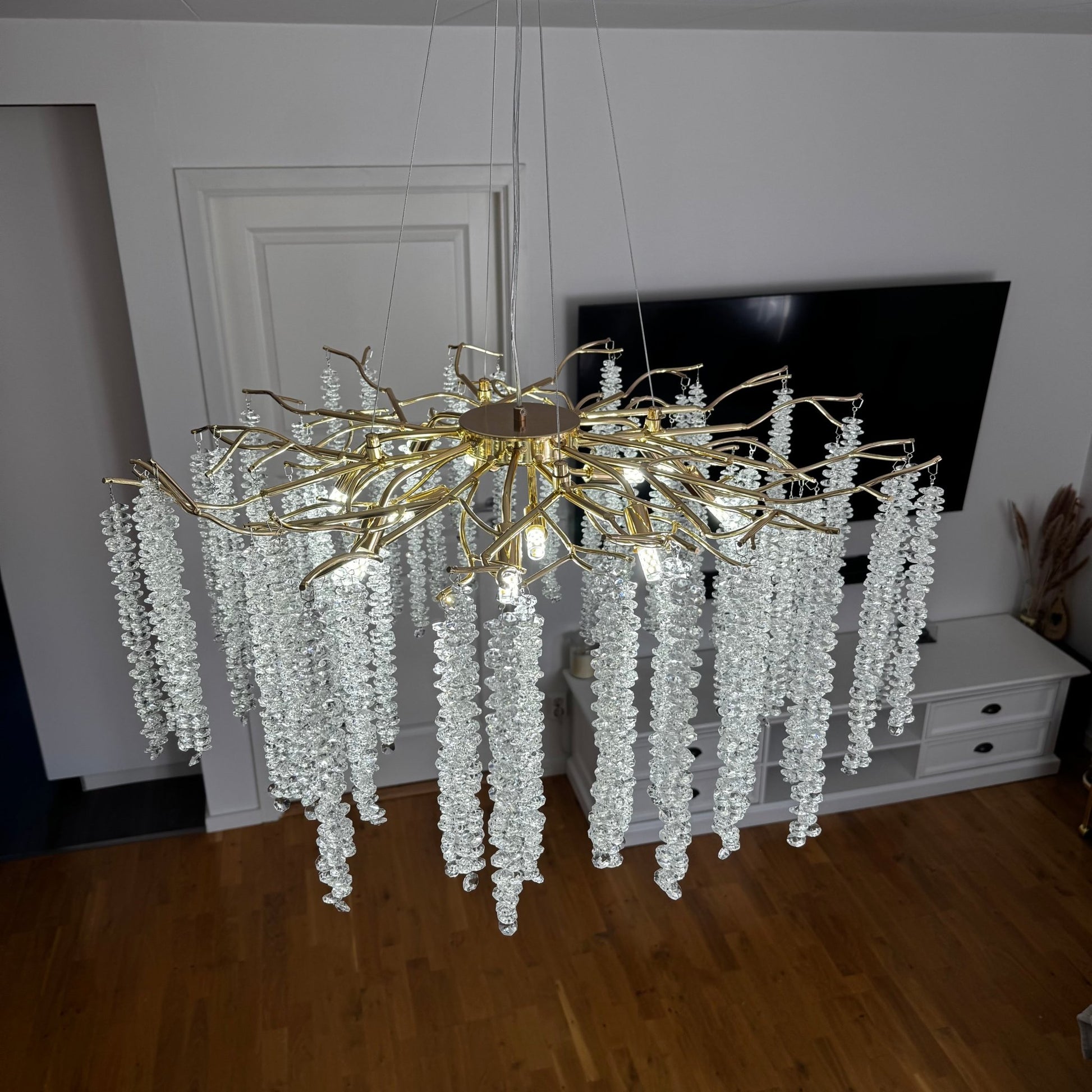 Kristallkrona Imperial 80cm – Äkta K9 Kristall & Guld Finish - Mandset