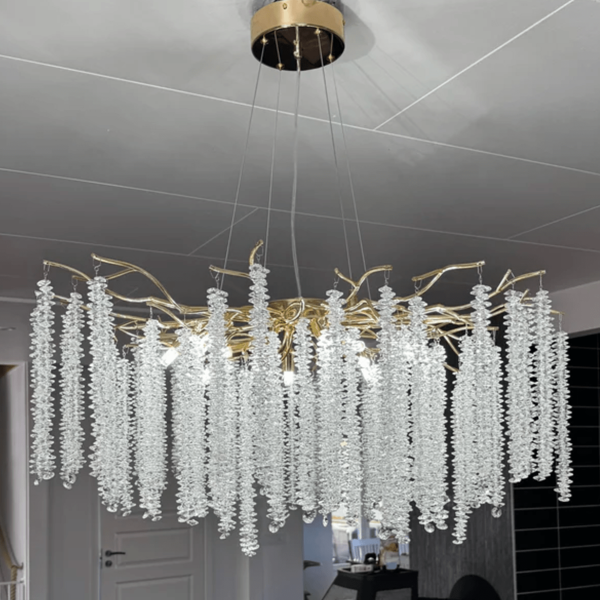 Kristallkrona Imperial 80cm – Äkta K9 Kristall & Guld Finish - Mandset