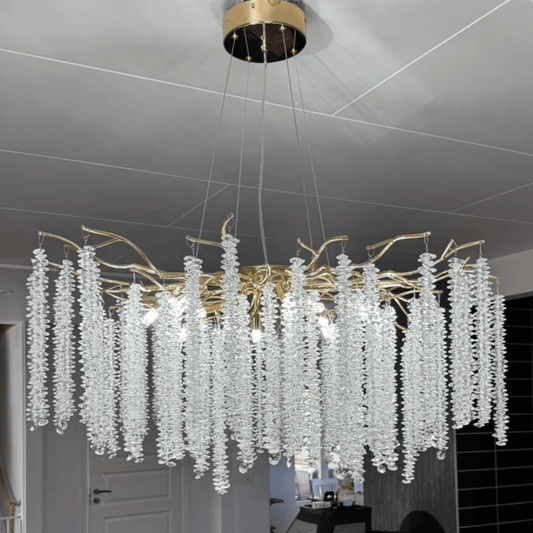 Kristallkrona Imperial 80cm – Äkta K9 Kristall & Guld Finish - Mandset