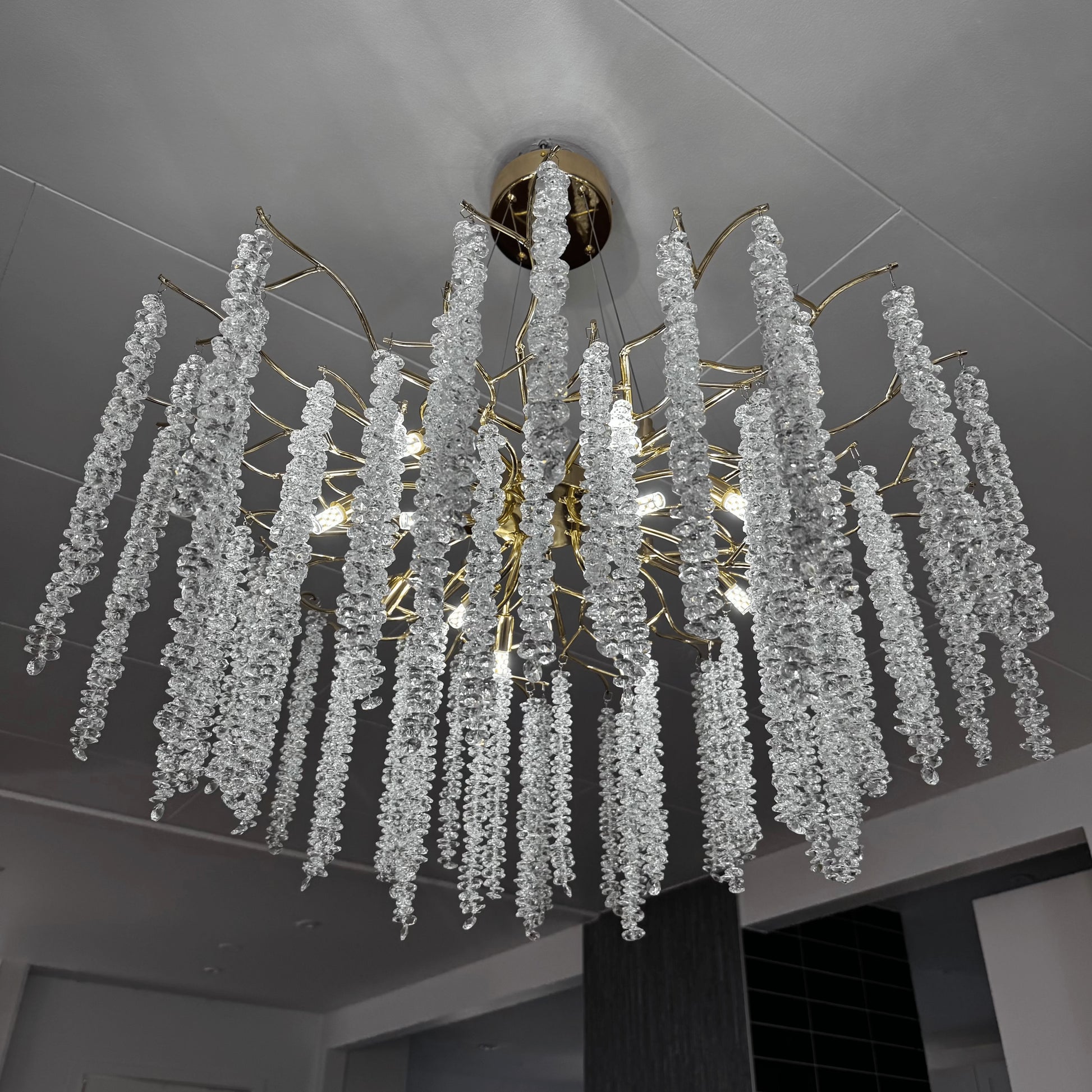 Mandset Imperial Kristallkrona Modern 80cm – Premium K9 Kristall & Justerbar Höjd