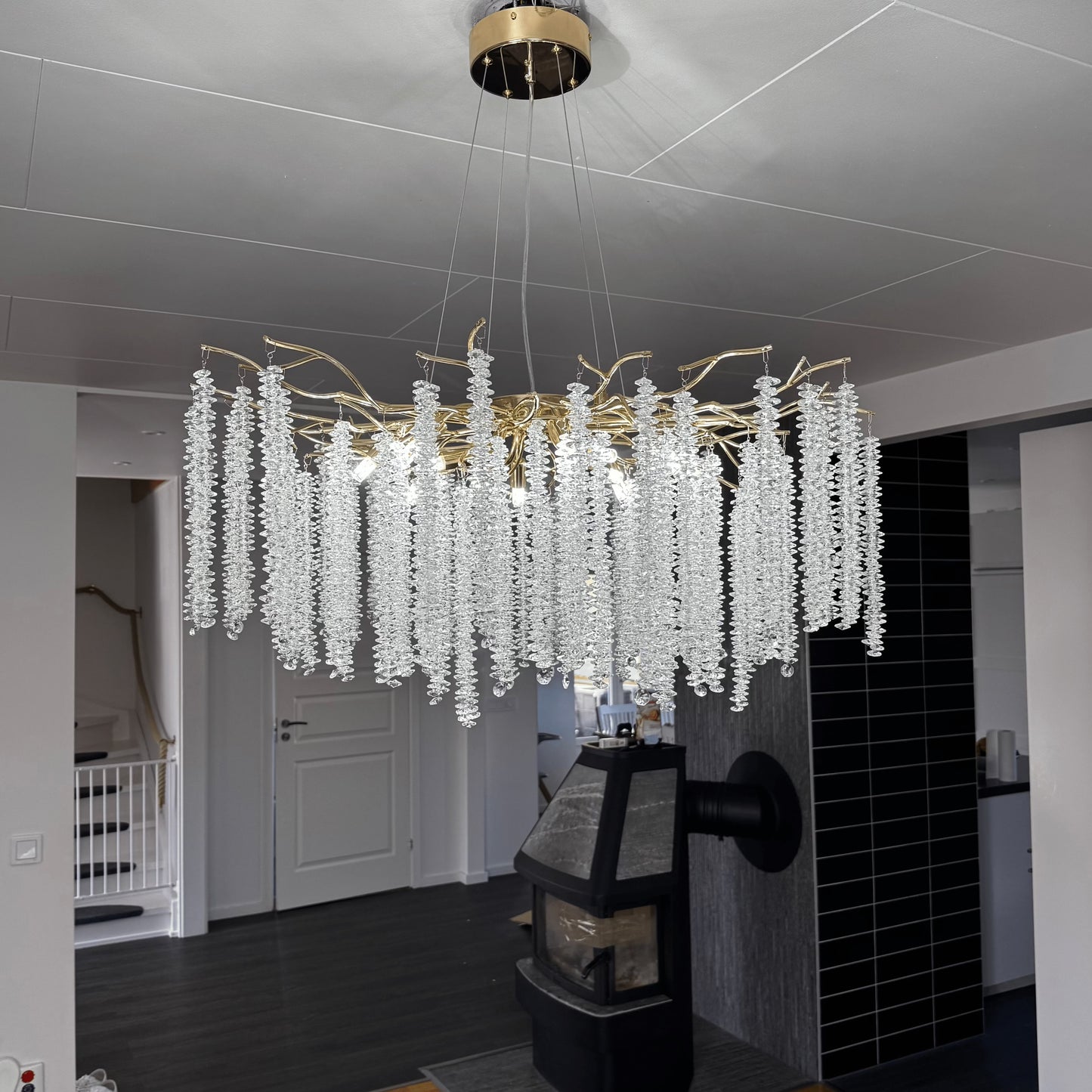 Mandset Imperial Kristallkrona Modern 80cm – Premium K9 Kristall & Justerbar Höjd