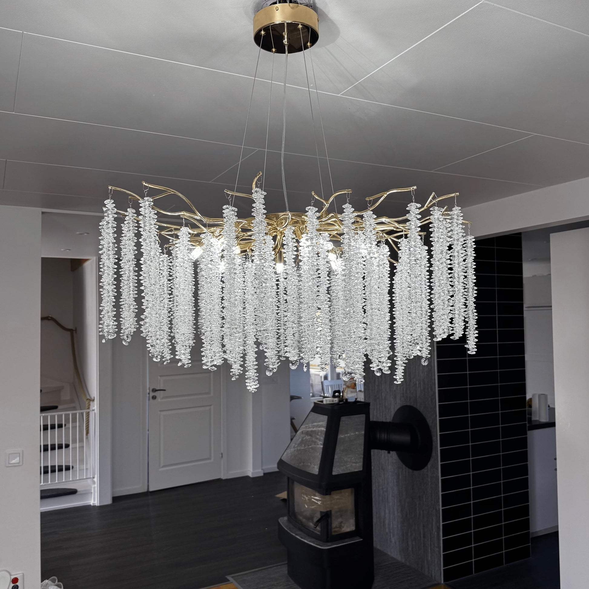 Mandset Imperial Kristallkrona Modern 80cm – Premium K9 Kristall & Justerbar Höjd