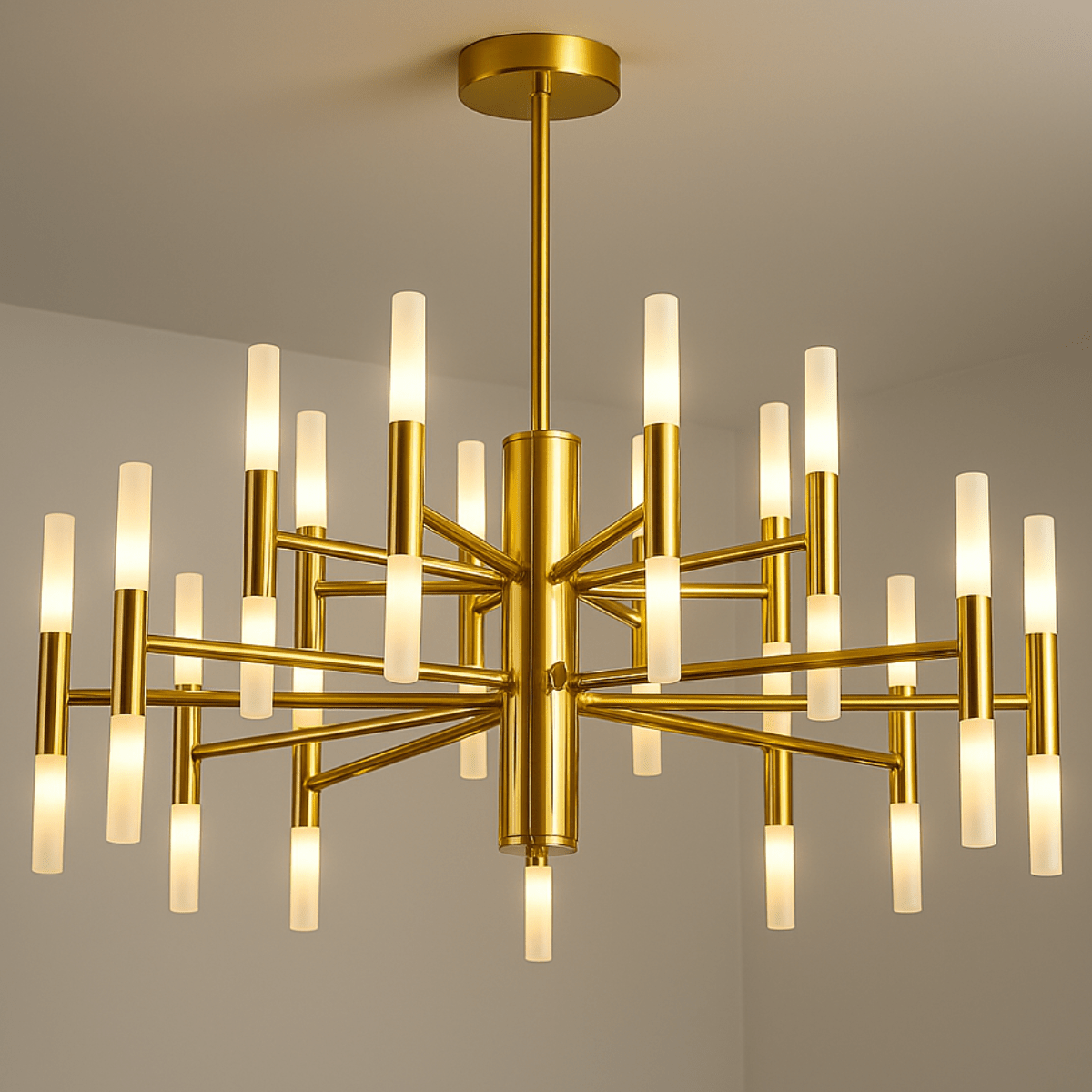 Mandset Stor Taklampa Guld 100 cm - Taklampa Geneva