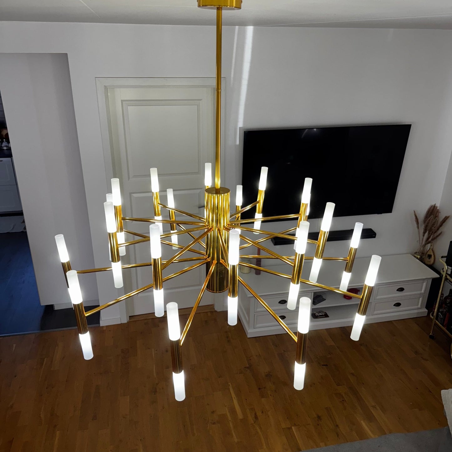 Mandset Stor Taklampa Guld 100 cm - Taklampa Geneva