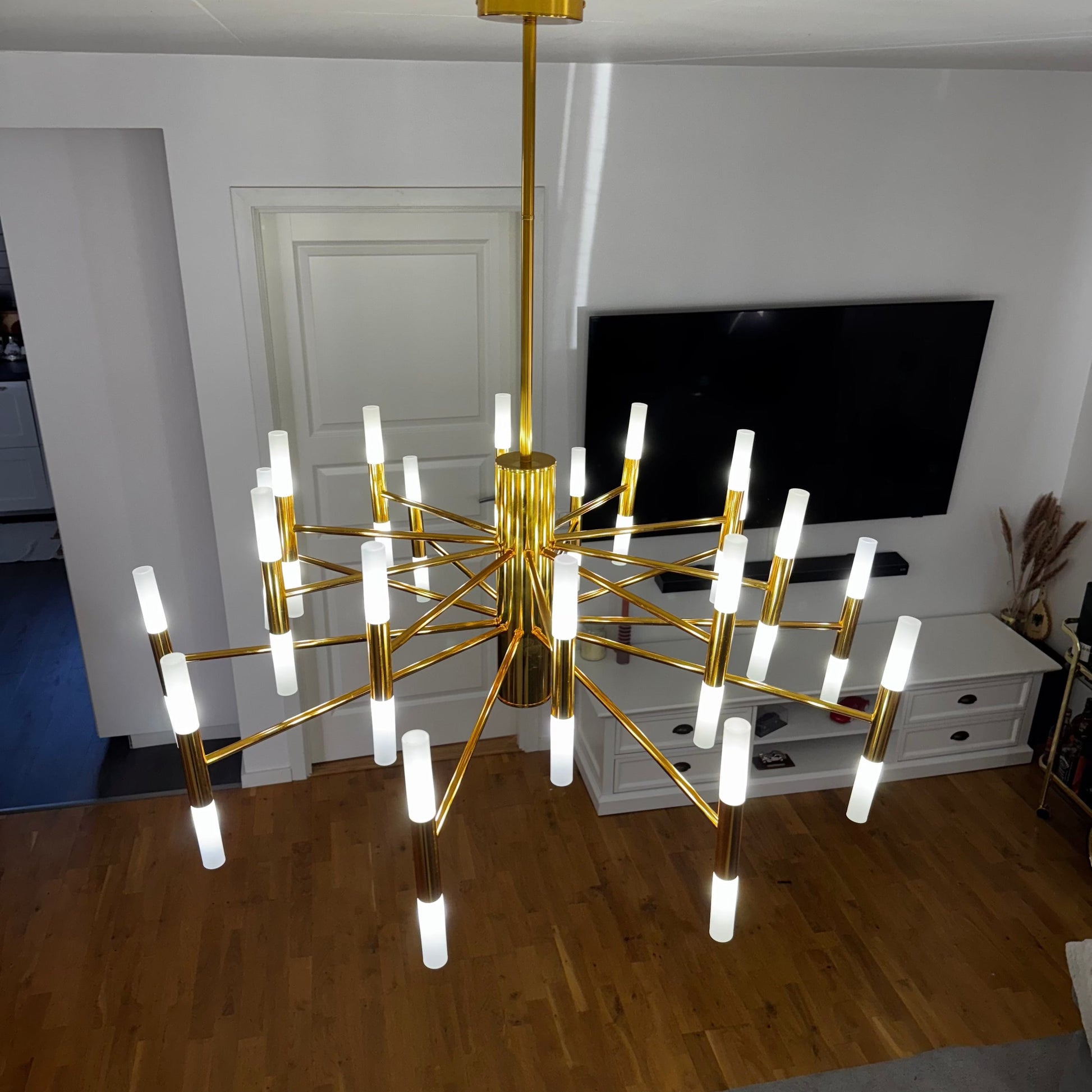 Mandset Stor Taklampa Guld 100 cm - Taklampa Geneva