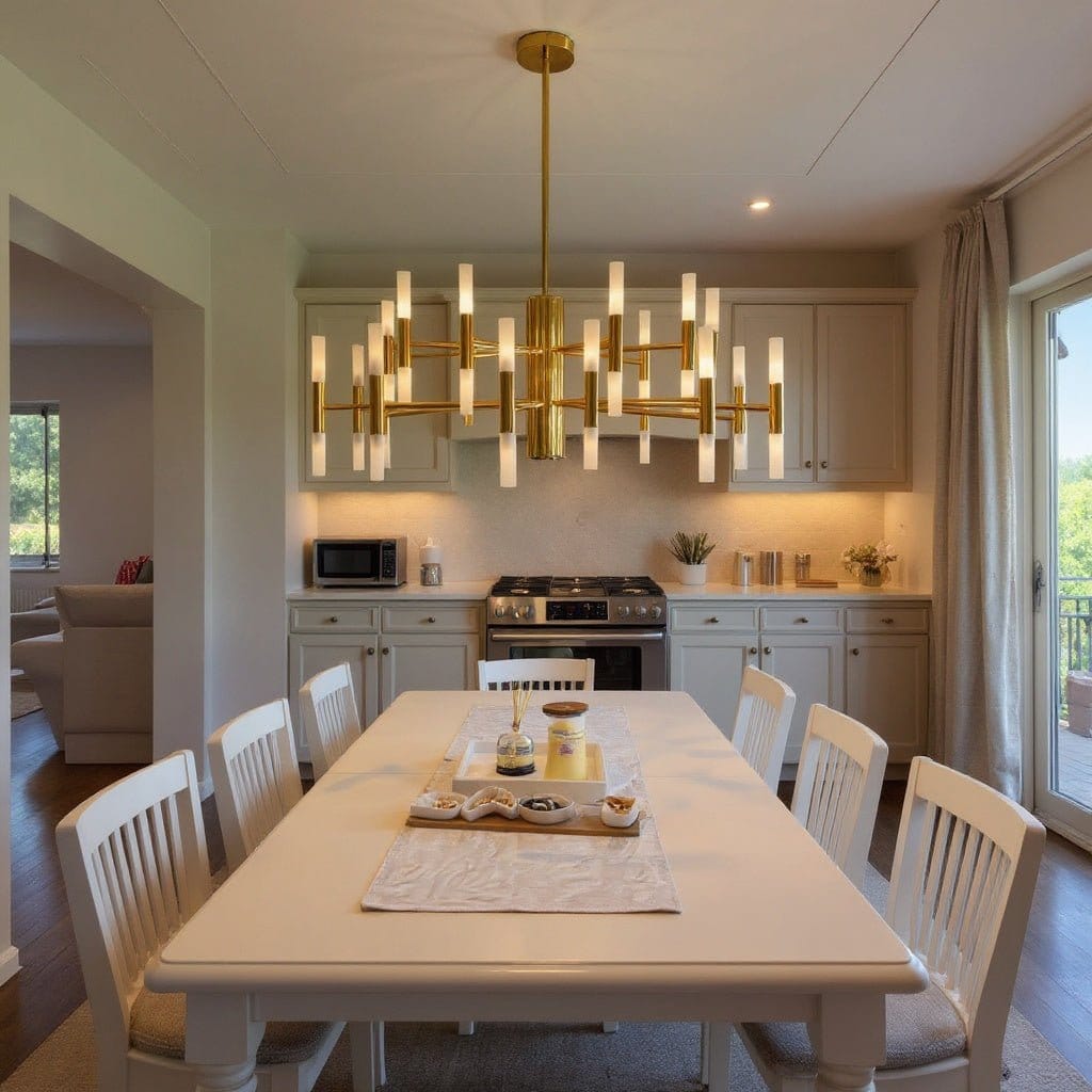 Mandset Stor Taklampa Guld 100 cm - Taklampa Geneva