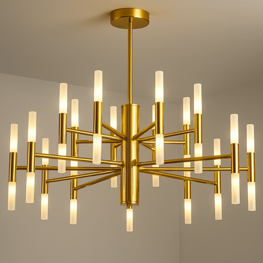 Stor Taklampa Guld 100 cm - Taklampa Geneva - Mandset