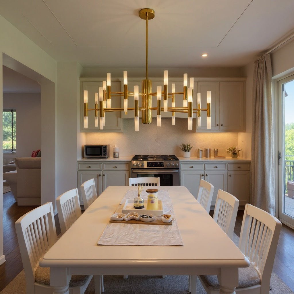 Stor Taklampa Guld 100 cm - Taklampa Geneva - Mandset