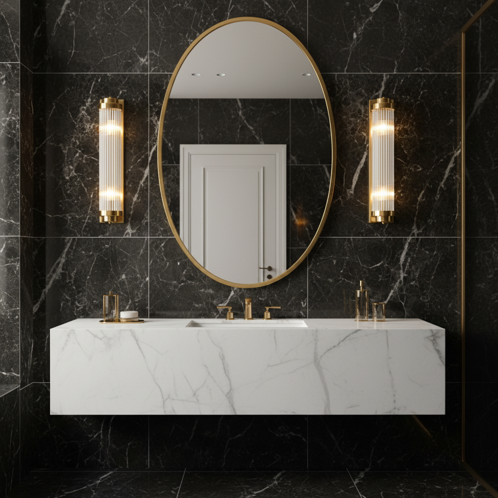 Vägglampa Kristall Guld Napoli 40 cm – K9 Kristall & Modern Guldfinish