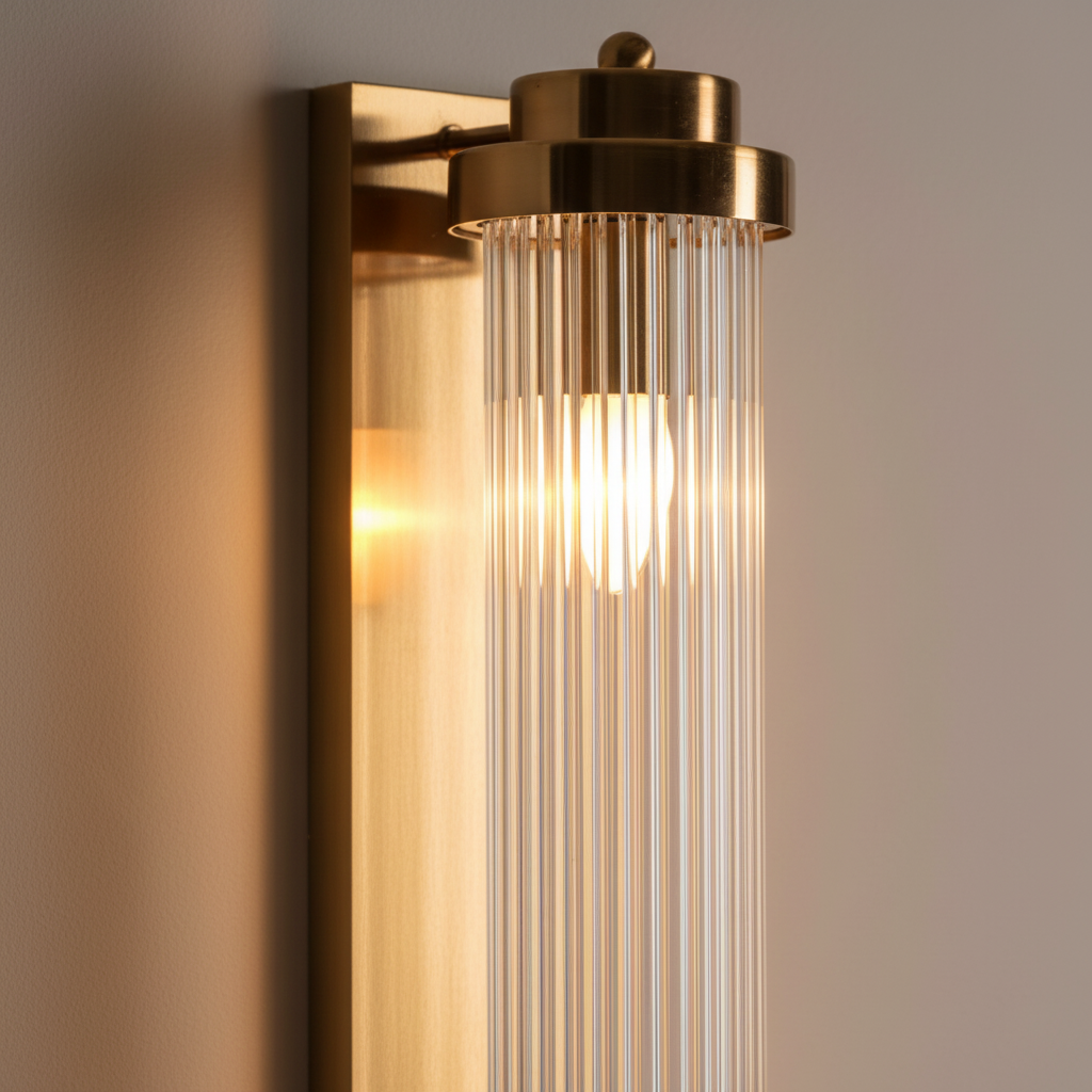 Vägglampa Kristall Guld Napoli 40 cm – K9 Kristall & Modern Guldfinish