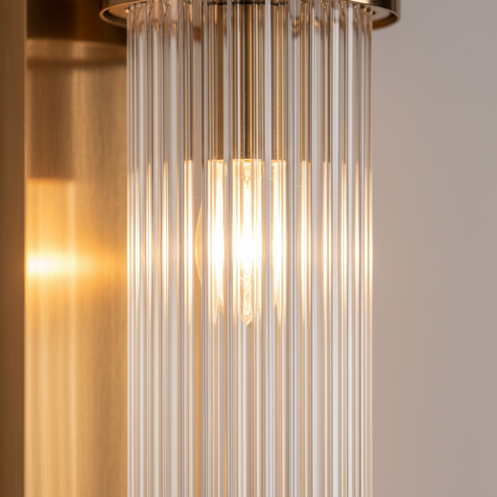 Vägglampa Kristall Guld Napoli 40 cm – K9 Kristall & Modern Guldfinish