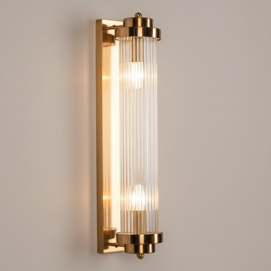 Vägglampa Kristall Guld Napoli 40 cm – K9 Kristall & Modern Guldfinish