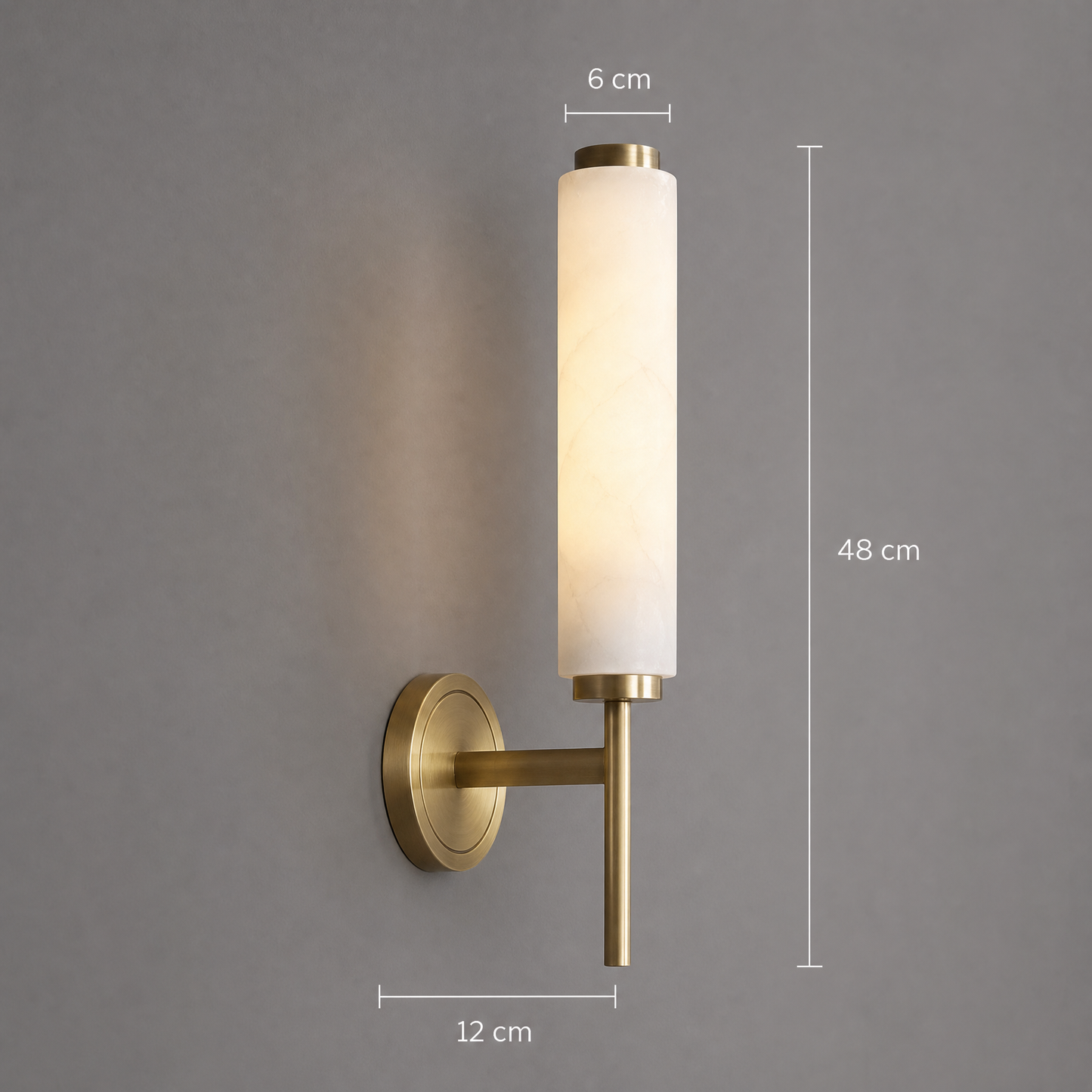 Vägglampa Marmor Guld Roma 48 cm | Äkta Marmor